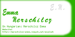 emma merschilcz business card